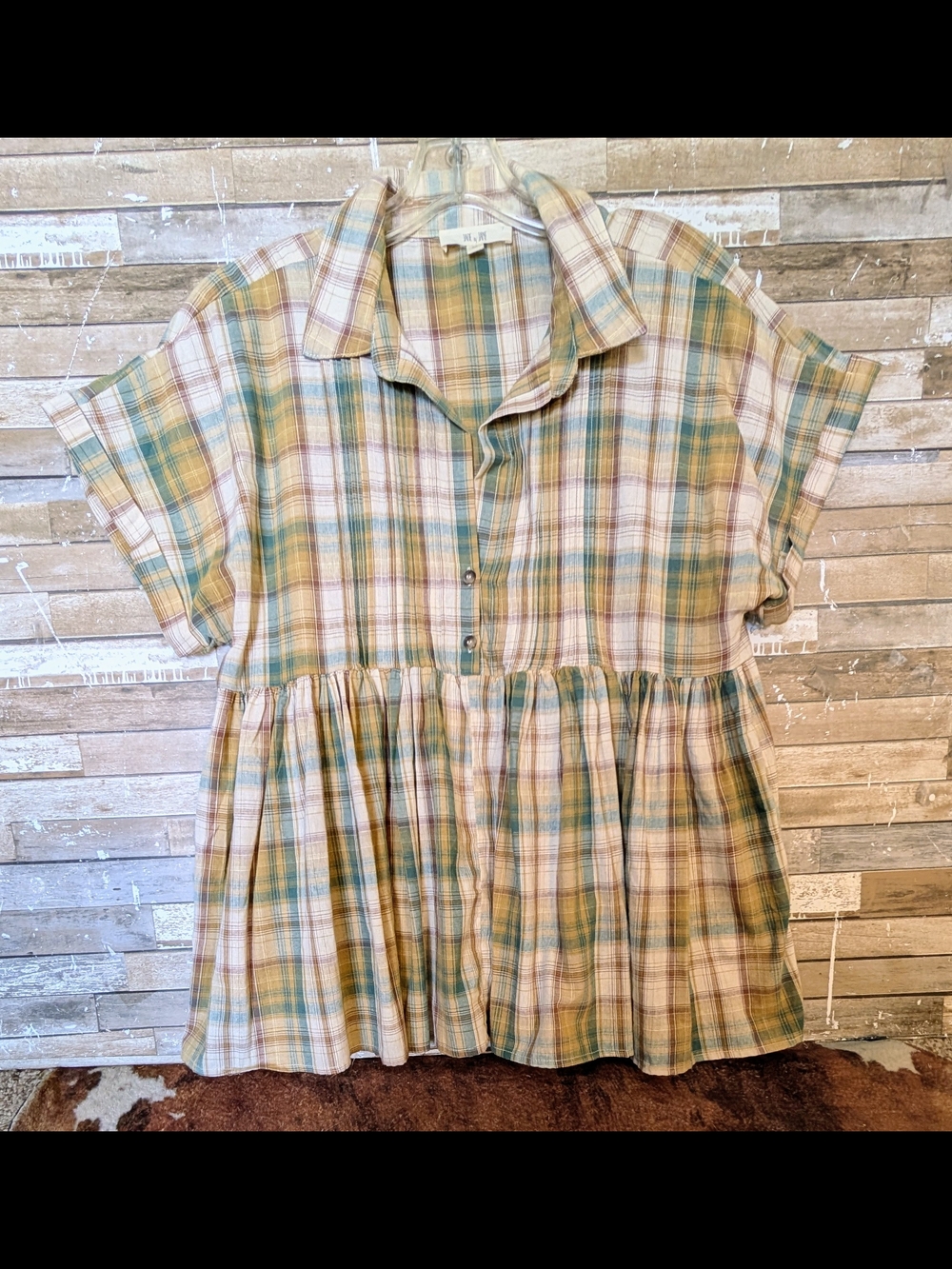 Jade By Jane Plaid Babydoll Tunic In New Condition